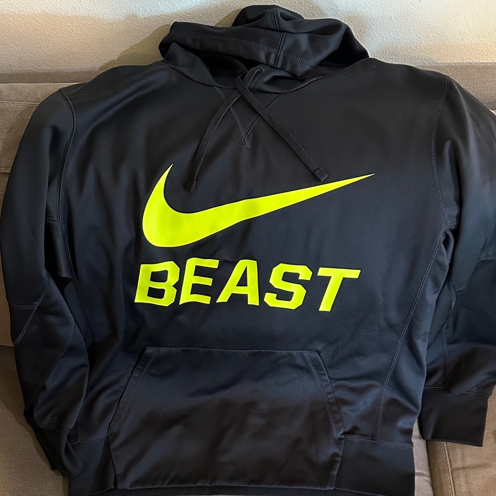 Nike Black Hoodie with Bright Yellow Accents